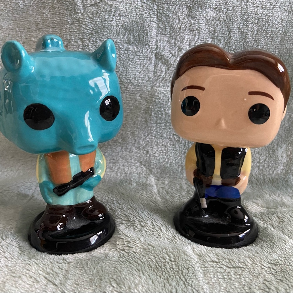 Pop Funk Han Solo and Greedo salt and pepper shakers.